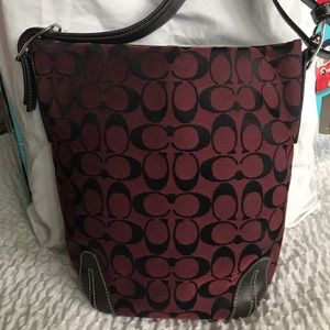 Vintage Signature Coach Hobo Bag